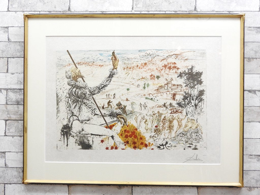 サルバドール ダリ Salvador Dali ドン キホーテ 67/300 リトグラフ 1957年 作品 額装品 アート 芸術 ●