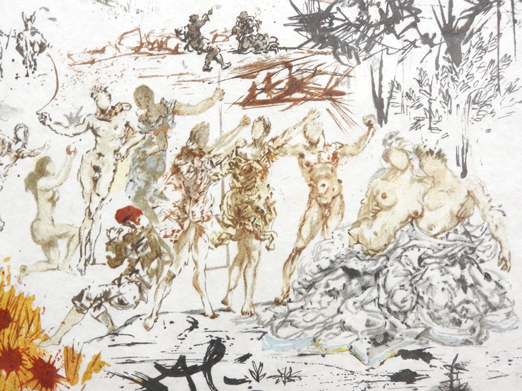 サルバドール ダリ Salvador Dali ドン キホーテ 67/300 リトグラフ 1957年 作品 額装品 アート 芸術 ●