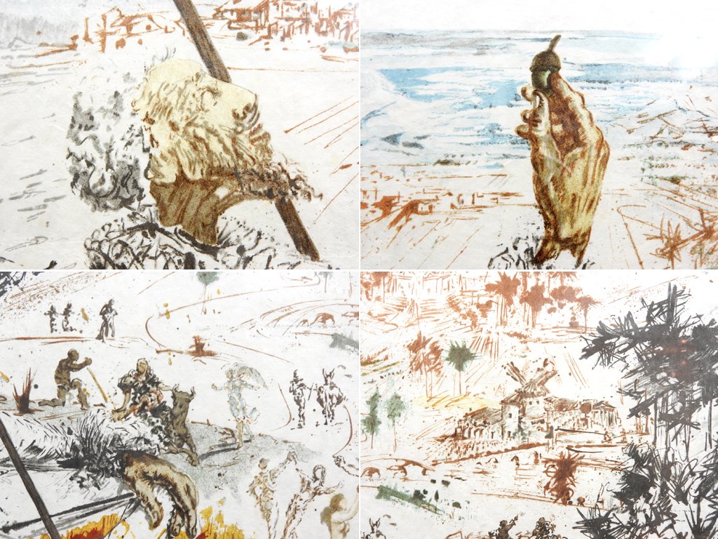 サルバドール ダリ Salvador Dali ドン キホーテ 67/300 リトグラフ 1957年 作品 額装品 アート 芸術 ●