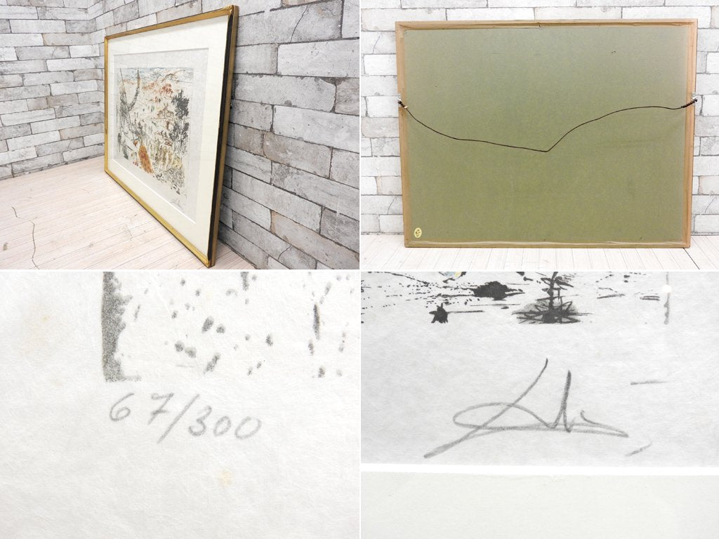 サルバドール ダリ Salvador Dali ドン キホーテ 67/300 リトグラフ 1957年 作品 額装品 アート 芸術 ●