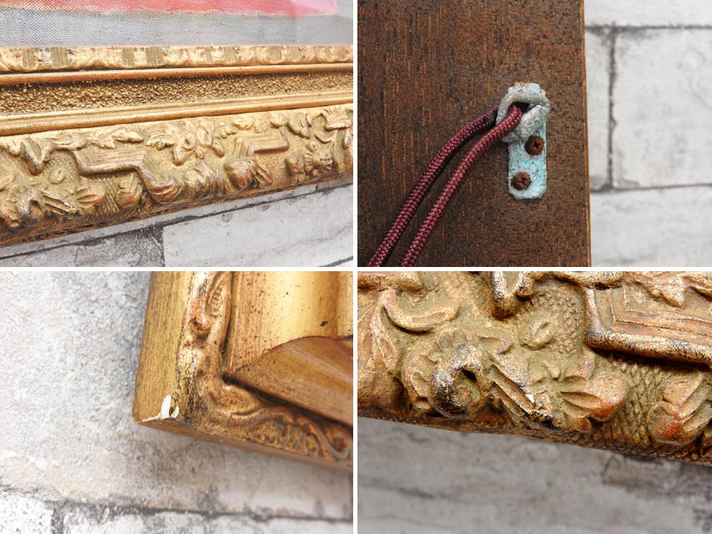 ピエール ドミニク ギス Pierre Dominique Giess スープ皿の果物 額装品 フランス 油絵 アート 
芸術 ●