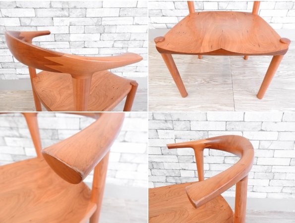 家具蔵 KAGURA アームチェア アルコ? ARMCHAIR ARCO? チェリー無垢材 ダイニングチェア 定価約:58,000円～78,000円 ●