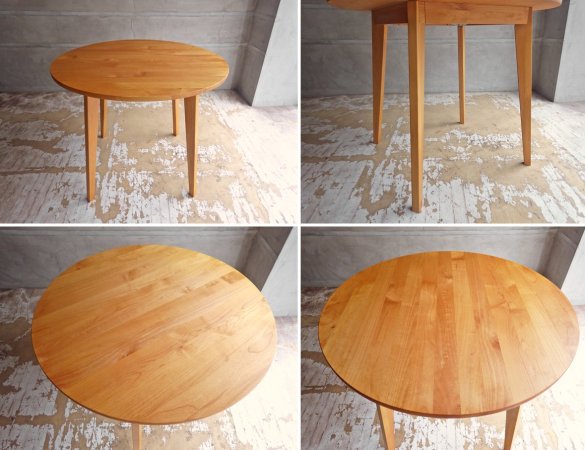 モモナチュラル Momo Natural ヴィボ サークルテーブル VIBO 900 CIRCLE TABLE ラウンド ダイニングテーブル アルダー材 ♪