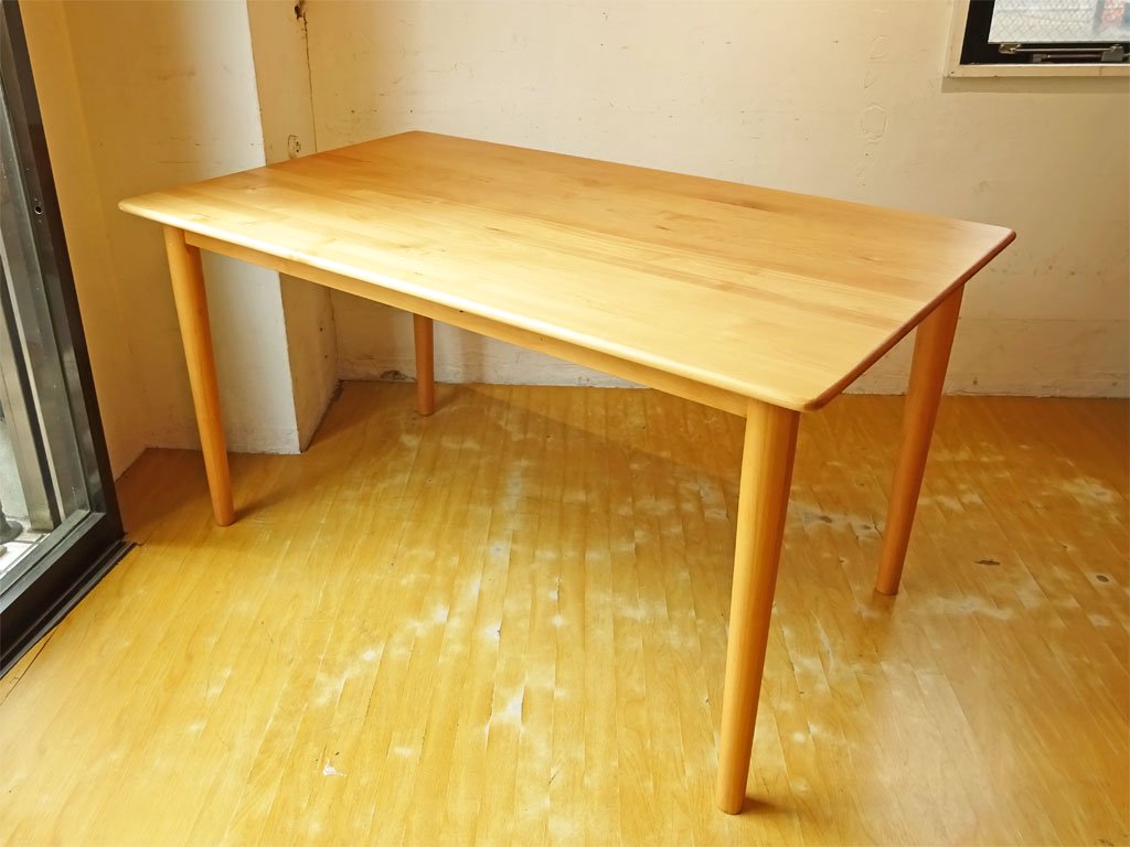 北欧スタイル アダル ADAL ダイニングテーブル Dining table アルダー材 オイル仕上 135ｃｍ ナチュラル ★