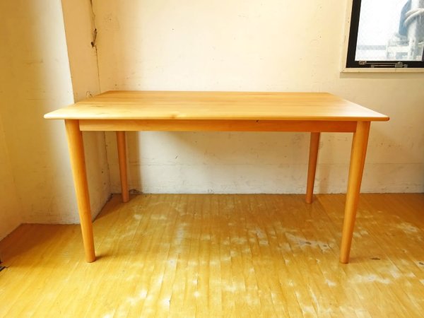 北欧スタイル アダル ADAL ダイニングテーブル Dining table アルダー材 オイル仕上 135ｃｍ ナチュラル ★