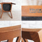 トラックファニチャー TRUCK FURNITURE クアトロチェア QUATTRO CHAIR ナラ無垢材 × 牛革シート ダイニングチェア 定価￥70,400- ●