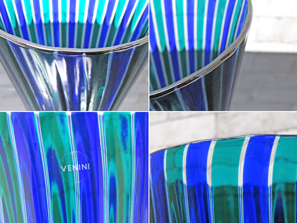 ベニーニ venini ムラーノ MURANO VASO A CANNE フラワーベース 特大 ジオ・ポンティ Gio Ponti ●