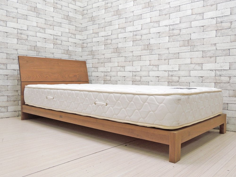 マスターウォール MASTERWAL レヴィ ベッド LEVY BED シングルサイズ ウォールナット 現行品 LVBD-S シーリー社 Sealy マットレス付き 総額￥251,200- A ●