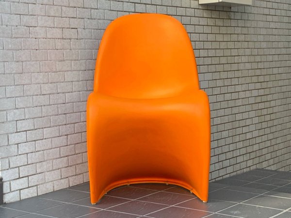 ヴィトラ vitra パントンチェア Panton Chair オレンジ ヴェルナー・パントン Panton スタッキングチェア スペースエイジ ミッドセンチュリー ■