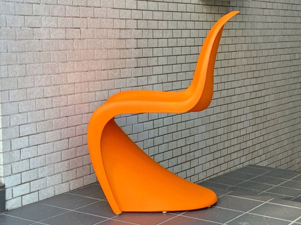 ヴィトラ vitra パントンチェア Panton Chair オレンジ ヴェルナー・パントン Panton スタッキングチェア スペースエイジ ミッドセンチュリー ■