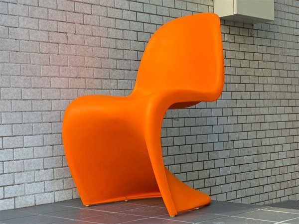 ヴィトラ vitra パントンチェア Panton Chair オレンジ ヴェルナー・パントン Panton スタッキングチェア スペースエイジ ミッドセンチュリー ■