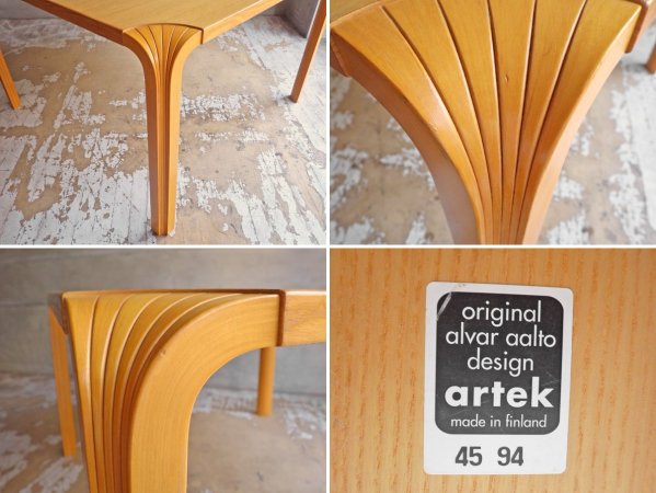 アルテック artek ファンレッグ コーヒーテーブル Fan Leg Coffee Table Xレッグ アルヴァ・アアルト Alvar Aalto フィンランド 廃番 希少 ♪