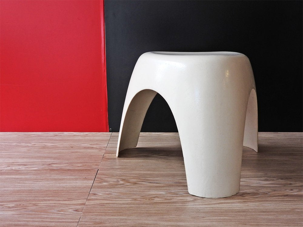 コトブキ kotobuki エレファントスツール Elephant Stool ホワイト FRP製 柳宗理 70sビンテージ  ミッドセンチュリー 稀少 ●