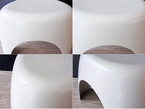 コトブキ kotobuki エレファントスツール Elephant Stool ホワイト FRP製 柳宗理 70sビンテージ  ミッドセンチュリー 稀少 ●