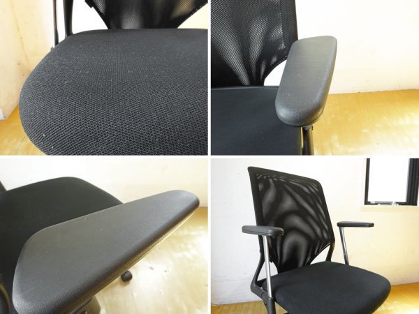 ヴィトラ vitra メダ2 MEDA ? デスクチェア ワークチェア ブラックメッシュバック アルベルト・メダ 取扱説明書付 ★