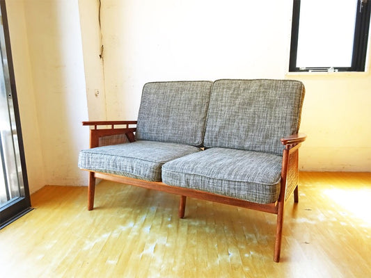 アクメファニチャー ACME Furniture ウィッカー 2シーターソファ WICKER SOFA ウッド×ラタン 西海岸スタイル 定価\129,800 ★