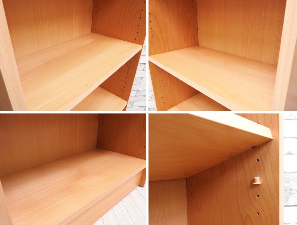 トゥヴィルム スキャンバーク Tvilum-Scanbirk プリマ PRIMA ビーチ材 ブックシェルフ 本棚 6段 W60cm デンマーク 北欧家具 A ●