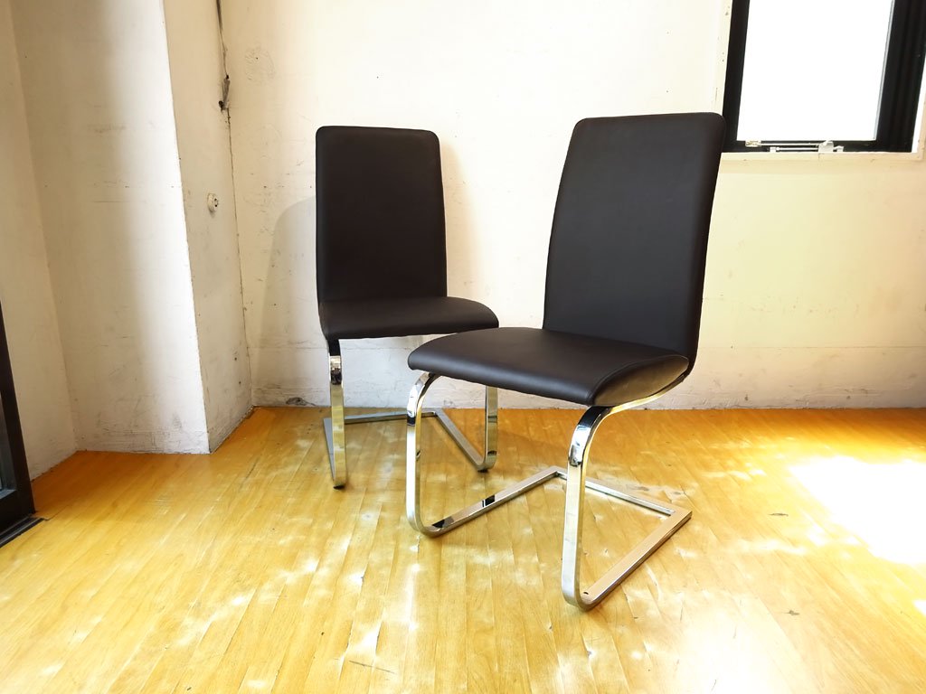 モーダ・エン・カーサ moda en casa ゼータチェア zeta chair 2脚セット カンチレバー スタイリッシュ モダン デザイン ★