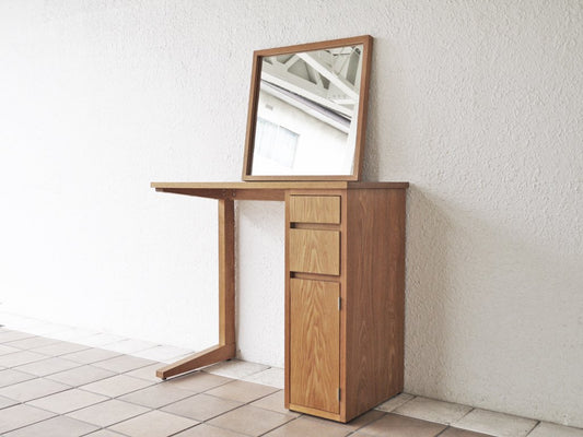 トラックファニチャー TRUCK FURNITURE ドレッサー＆ミラー TAMO PEDESTAL DRESSING TABLE & MIRROR タモ材 希少 ◇