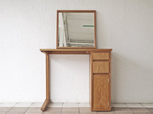 トラックファニチャー TRUCK FURNITURE ドレッサー＆ミラー TAMO PEDESTAL DRESSING TABLE & MIRROR タモ材 希少 ◇