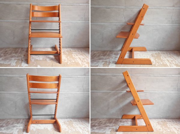 ストッケ STOKKE トリップトラップ TRIPP TRAPP チェア 旧型 チェリー キッズチェア ベビーチェア 北欧 ノルウェー ♪