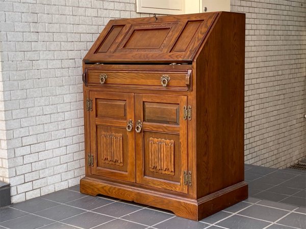 オールドチャームファニチャー Old Charm Furniture ライティングビューロー オーク無垢材 英国 ヨーロピアンクラシカル ■