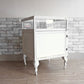 ヨーロピアンアンティークスタイル European Antique Style ガラスショーケース ディスプレイケース ホワイトペイント 猫脚 H88cm 店舗什器 シャビーシック ●
