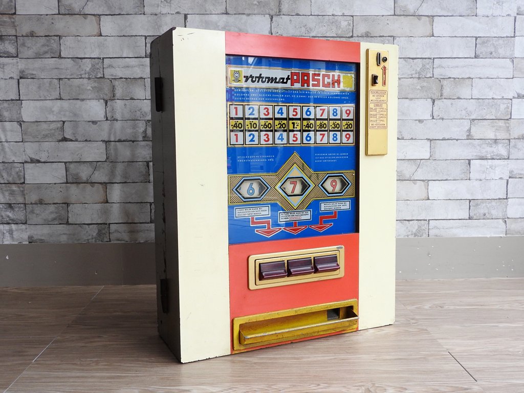 ロトマトパッシュ Rotomat Pasch スロットマシン ゲーム機 1960-70s ドイツビンテージ Dutch Vintage ジャンク品 ディスプレイ用 ●