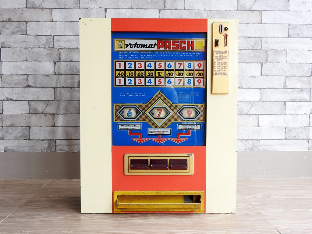 ロトマトパッシュ Rotomat Pasch スロットマシン ゲーム機 1960-70s ドイツビンテージ Dutch Vintage ジャンク品 ディスプレイ用 ●