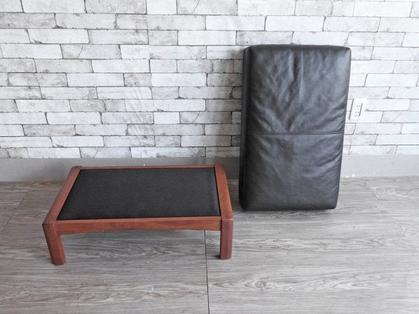 アクタス ACTUS ボスコ A-BOSCO OTTOMAN オットマン チェリー無垢材 レザー 定価約6万円 ●