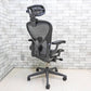 ハーマンミラー Herman Miller アーロンチェア Aeron Chair リマスタード Bサイズ ポスチャーフィットSL グラファイトベース + ヘッドレスト HR-03 ●