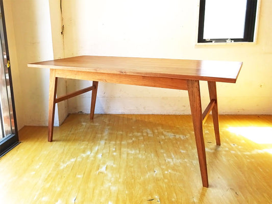 グリニッチ greeniche ワークテーブル Work table 160ｃｍ ウォールナット無垢材 ダイニングテーブル オイル仕上げ 定価17万円 ★