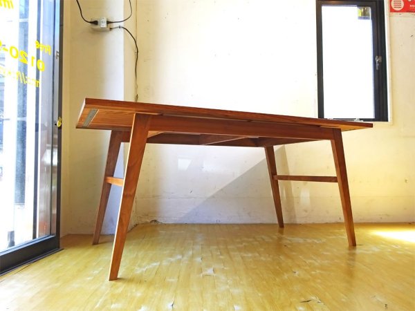 グリニッチ greeniche ワークテーブル Work table 160ｃｍ ウォールナット無垢材 ダイニングテーブル オイル仕上げ 定価17万円 ★