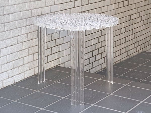 カルテル Kartell ティーテーブル T-TABLE サイドテーブル ハイタイプ クリスタル パトリシア・ウルキオラ イタリア ■