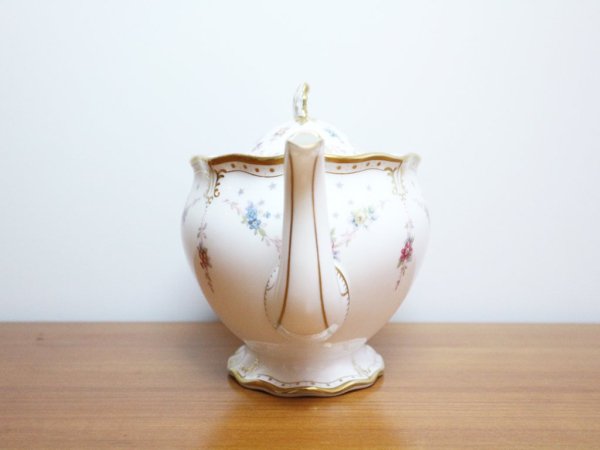 ロイヤルクラウンダービー Royal Crown Derby ロイヤルアントワネット  Royal Antoinette ティーポット 900ｍｌ 英国 名窯 参考価格約１６万円 ◎