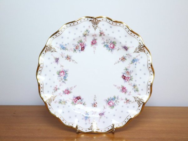 ロイヤルクラウンダービー Royal Crown Derby ロイヤルアントワネット  Royal Antoinette トリオ C&S プレート 参考価格約6.5万円 B ◎