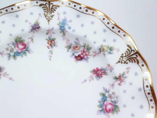 ロイヤルクラウンダービー Royal Crown Derby ロイヤルアントワネット  Royal Antoinette トリオ C&S プレート 参考価格約6.5万円 A ◎