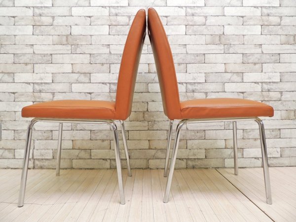 ホテルオークラ東京 別館 Hotel Okura 使用インテリア カメリア ダイニングチェア 2脚セット 2020年9月閉館 ジャパンミッドセンチュリー ライトブラウン F ●