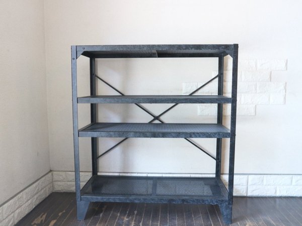 ビメイクス BIMAKES アイアンメッシュシェルフ IRON MESH SHELF 4段 ビンテージテイスト 工業系 ◎