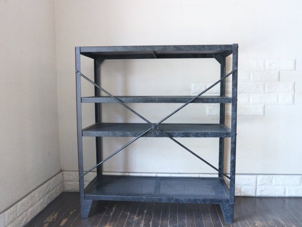 ビメイクス BIMAKES アイアンメッシュシェルフ IRON MESH SHELF 4段 ビンテージテイスト 工業系 ◎