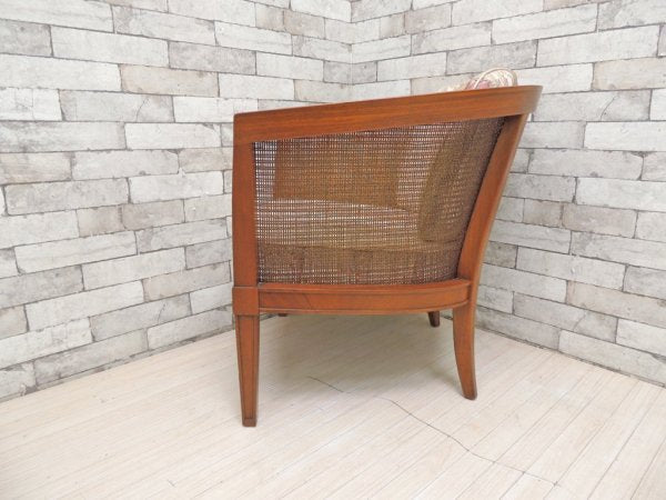 ドレクセルヘリテイジ DREXEL HERITAGE トライユン TRIUNE アップホルスタリーチェア UPHOLSTERY CHAIR ラタン張り アメリカ US家具 B ●