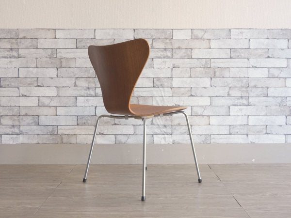 フリッツハンセン Fritz Hansen  1967年製 ビンテージ セブンチェア チーク材 アルネ ヤコブセン Arne Jacobsen 北欧 デンマーク ●