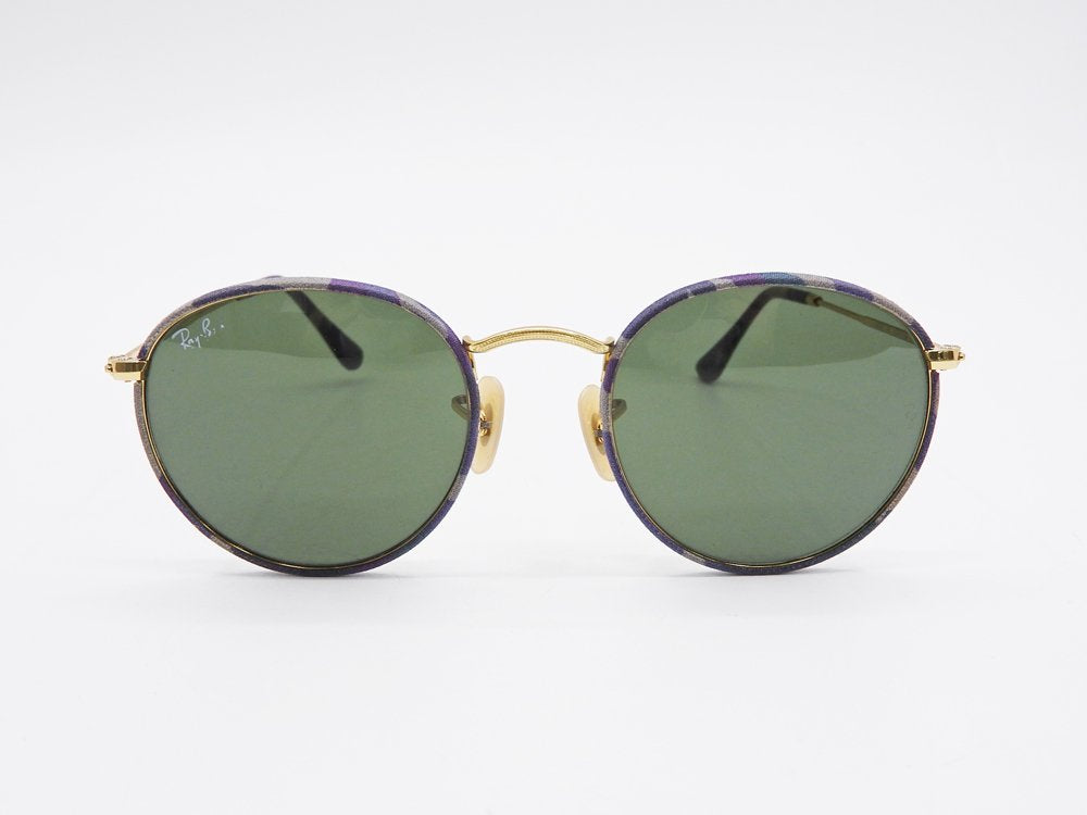 レイバン Ray-Ban サングラス RB3447JM 172 ラウンド メタル カモフラージュ ROUND METAL CAMOUFLAGE パープル 迷彩柄 ユニセックス メガネケース付 ●