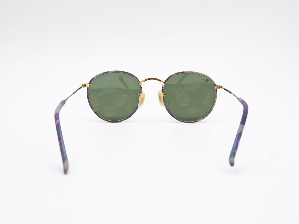 レイバン Ray-Ban サングラス RB3447JM 172 ラウンド メタル カモフラージュ ROUND METAL CAMOUFLAGE パープル 迷彩柄 ユニセックス メガネケース付 ●