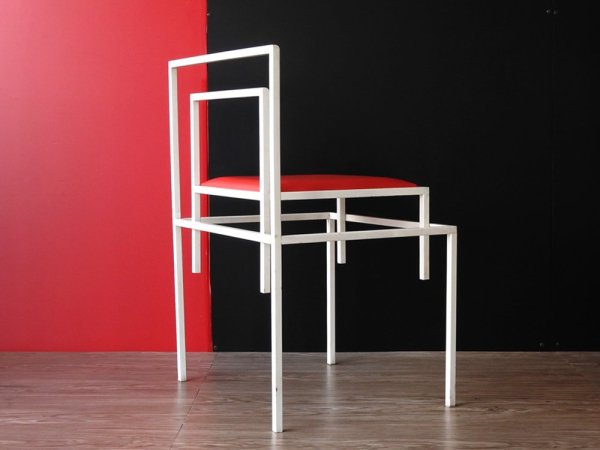 ポストモダン スタイル Post modern サイドチェア side chair レッド ビンテージ ●