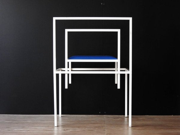ポストモダン スタイル Post modern サイドチェア side chair ブルー ビンテージ ●