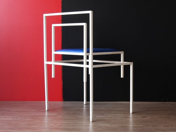 ポストモダン スタイル Post modern サイドチェア side chair ブルー ビンテージ ●