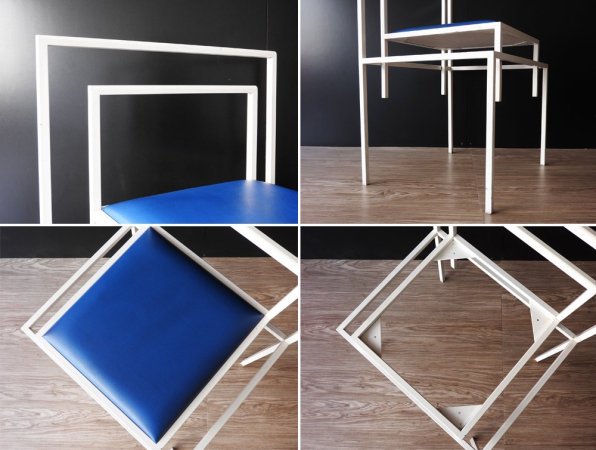 ポストモダン スタイル Post modern サイドチェア side chair ブルー ビンテージ ●