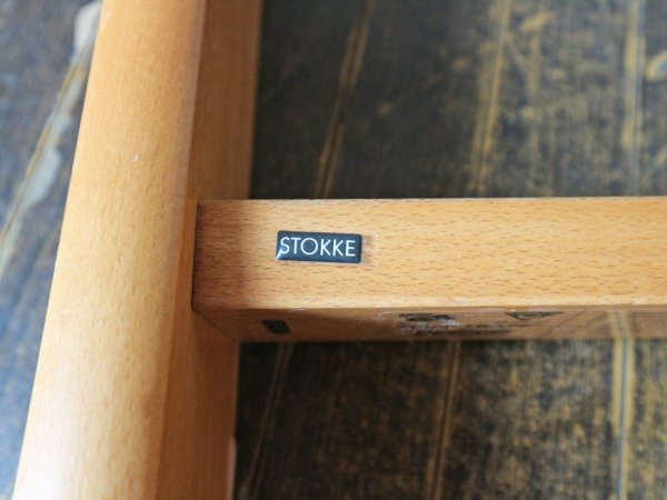 ストッケ STOKKE トリップトラップ TRIPP TRAPP ベビーチェア  キッズチェア チェリー 新型初期 プラスチックガード＆背もたれ付き ◎