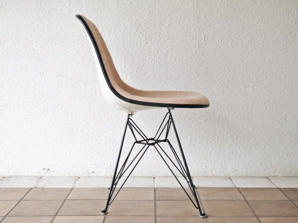 ハーマンミラー Herman Miller ビンテージ サイドシェルチェア エッフェルベース 1st ブラック マハラム生地 MODE ペタルピンク M.F.S製 イームズ ミッドセンチュリー ◇